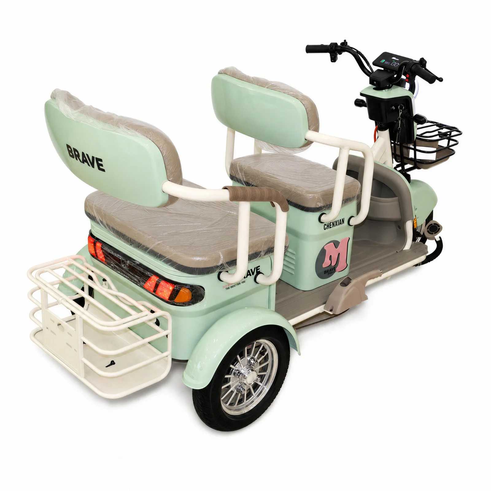 Chenxian H8 48v 20ah 600w Chenxian H8 Mobility Tricycle - 600W 48V 20Ah - Green - Image 4
