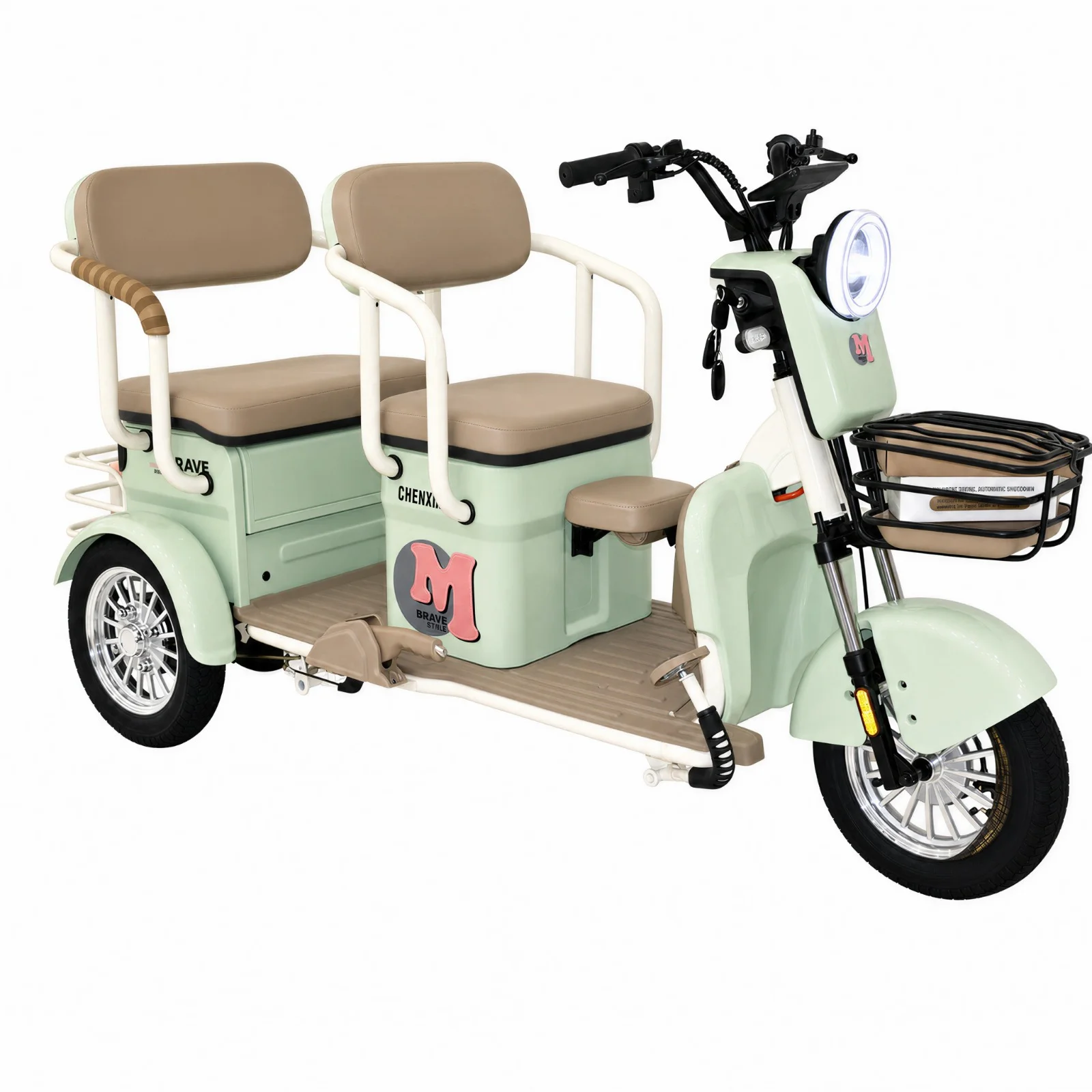 Chenxian H8 48v 20ah 600w Chenxian H8 Mobility Tricycle - 600W 48V 20Ah - Green - Image 6