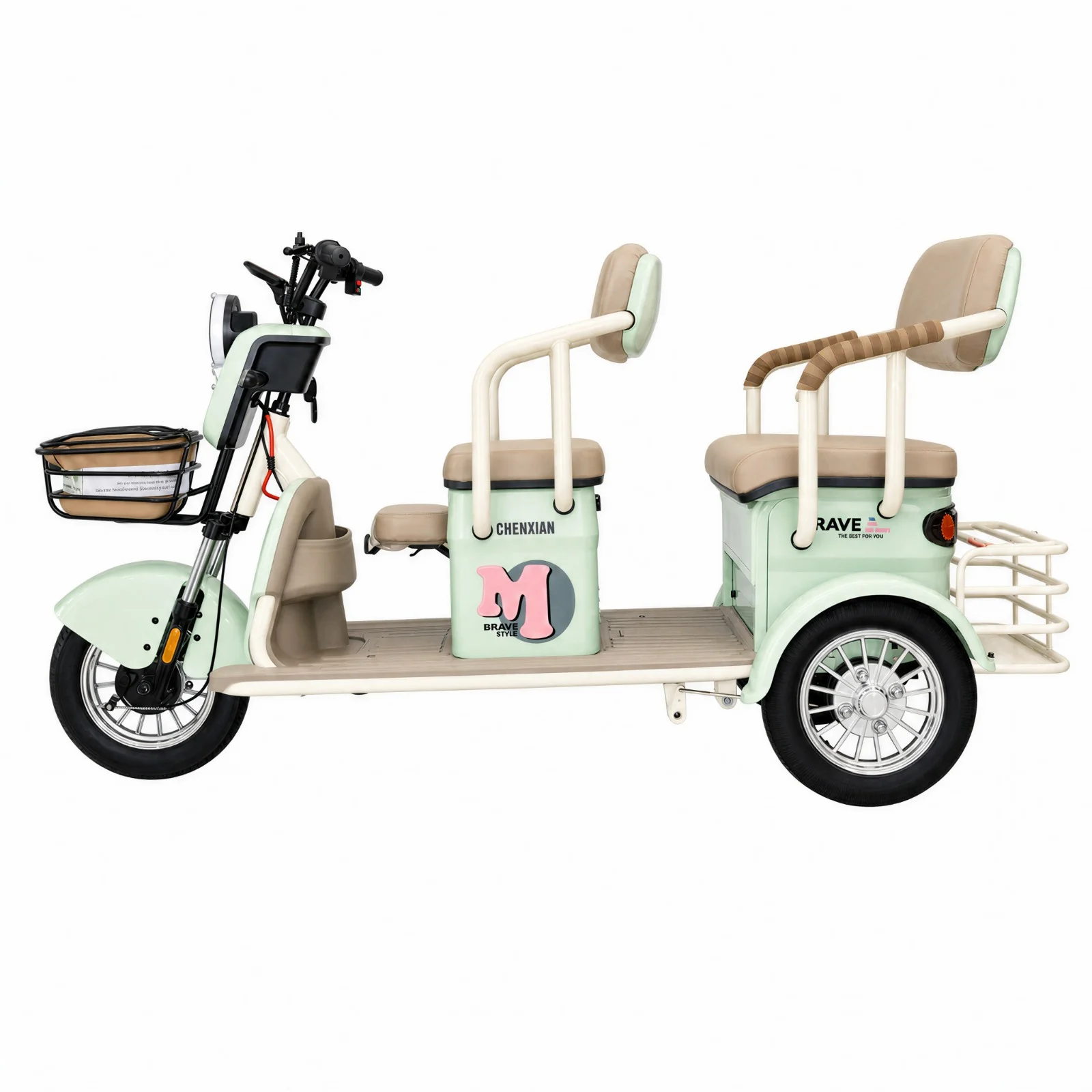 Chenxian H8 48v 20ah 600w Chenxian H8 Mobility Tricycle - 600W 48V 20Ah - Green - Image 5