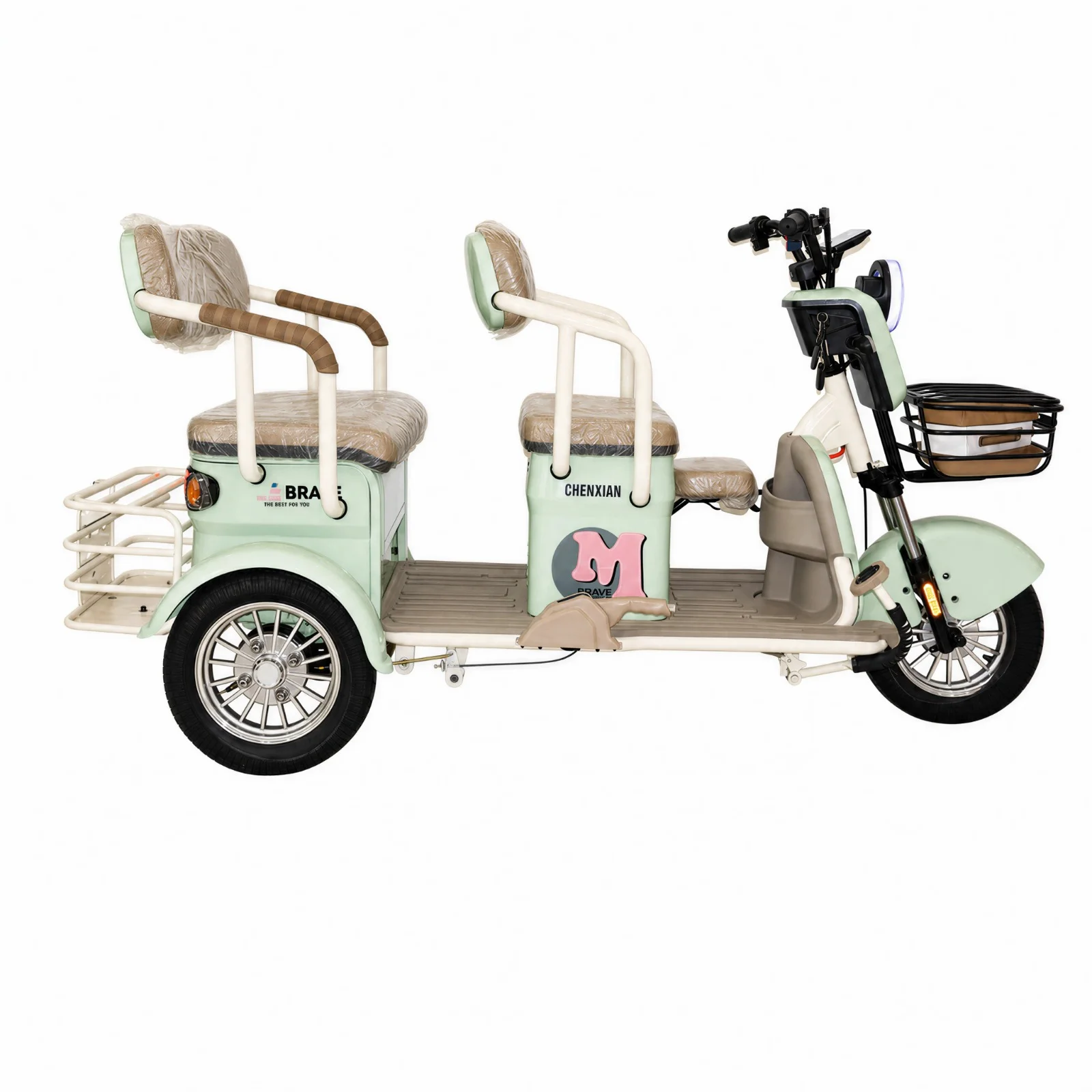 Chenxian H8 48v 20ah 600w Chenxian H8 Mobility Tricycle - 600W 48V 20Ah - Green - Image 7
