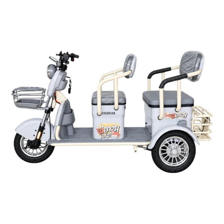 Chenxian H8 48v 20ah 600w Purple Chenxian H8 Mobility Tricycle - 600W 48V 20Ah - Purple - Image 10